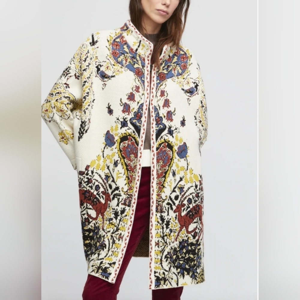 Anthropologie Aldomartins Metz Sweater Coat Cardigan Oversized M EUC! RARE